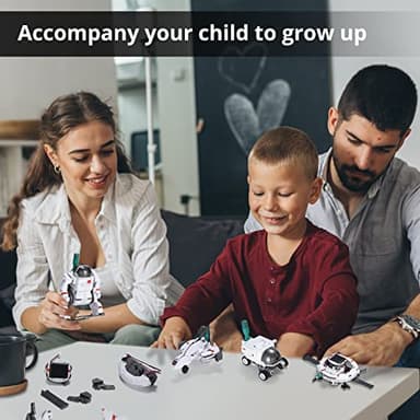 STEM Projects for Kids Age 8-12 Solar Robot Learning Building Science Kit with Solar Panel & Battery Powered 6 in 1 Experiment for Kids, Christmas Birthday Gifts Idea Toy for 9 10 11 Boys Girls - Image 5
