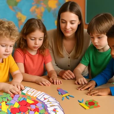 LovesTown 209 PCS Shapes Wooden Pattern Blocks for Kids,Geometric with Activity Cards and Storage Bag, Educational Tangram Puzzles,Great Learning Gift from Parents or Teachers - Image 3