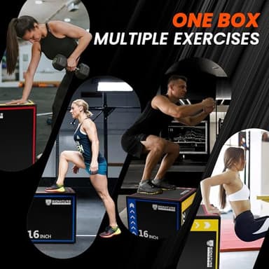 Fitvids Plyo Box, 3-in-1 Foam Plyometric Jump Box, 16”x20”x24” Box Jump for for Home Gym Training Fitness Workout Exercise - Image 6