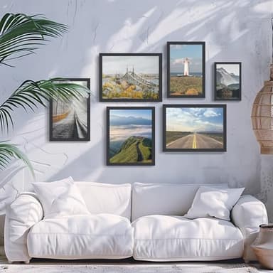 Fisnish 20x28 Picture Frame, Black 20 x 28 Poster Frame for Horizontal or Vertical Wall Mounting, 1 Pack - Image 7