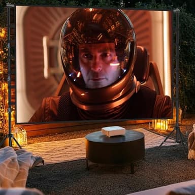 180 Inch Outdoor Projector Screen with Stand: VOOPVOR Portable Projection Screen and Stand, Indoor Rear Front Movie Screen 16:9 4K HD, with Carry Bag, Height Adjustable for Home Theater RVs Camping - Image 5