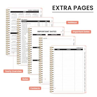 Academic Planner 2025-2026 For Women & Men, Monthly and Weekly Calendar Planner, Jul 2025 - Jun 2026, A5 (6.3" x 8.5"), Teacher Student Planning Book with Tabs, Ideal for Office School Supplies - Pink - Image 5