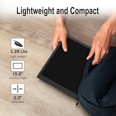 2.5K Portable Monitor 15.6inch UHD 2560 * 1680 for Laptop, 100% sRGB 500nits HDR IPS External Display w/Smart Cover & VESA Mount, USB-C HDMI Travel Second Screen for PC Mac Phone Xbox PS5 - Image 9