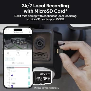 WYZE Floodlight Camera v2, Security Camera Outdoor, 2K HD with Color Night Vision, 2800-Lumen LEDs, 160° Wide View, 105dB Siren, Works with Alexa & Google Assistant, Wired, Free Expert Support - Image 7