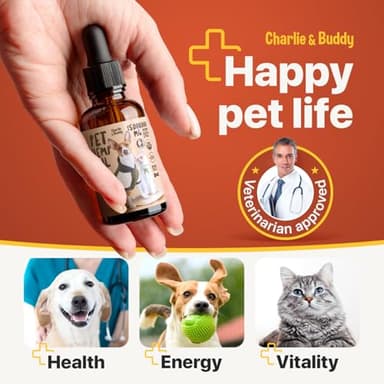 Charlie Buddy - Hеmp Oil for Dogs Cats - Hip and Joint Support and Skin Health - Anxiety, Calm, Pain - Omega 3, 6, 9 and Vitamins B, C, E - Image 2