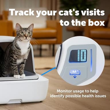 PetSafe ScoopFree Crystal Pro Automatic Self Cleaning Cat Litter Box System – Enclosed Front-Entry – Advanced Odor Control – Includes 1 Disposable Crystal Litter Tray – White (PAL00-18017) - Image 8