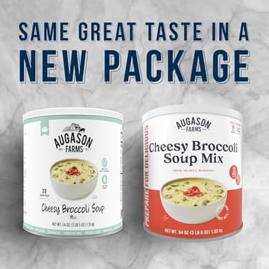 Augason Farms Cheesy Broccoli Soup Mix Can, Emergency Food Supply, Everyday Meals, 38 Servings - Image 3