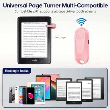 DATAFY Remote Control Page Turner for Kindle Paperwhite Oasis Kobo eReaders, Camera Camcorder Remote Controls, Page Turner Clicker for ipad Tablets Reading Novels with Wrist Strap Storage Bag - Image 5