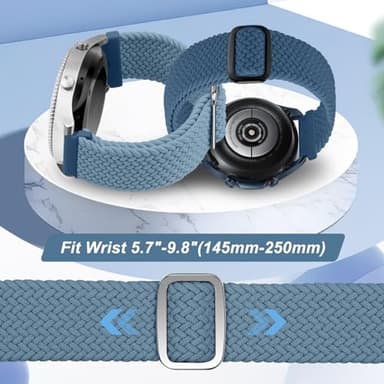 2 Pack Quick Release Braided Bands - 18mm 19mm 20mm 22mm 24mm Solo Loop Adjustable Soft Band for Women Men - Image 4