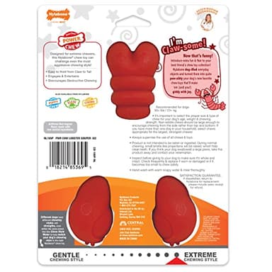Nylabone Lobster Power Chew Toy for Dogs, Dog Toys for Aggressive Chewers, Filet Mignon Flavor, X-Large Dogs - 50+ lbs, 1 Count - Image 12