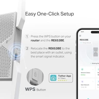TP-Link BE10000 Wi-Fi 7 Range Extender RE653BE | 10 Gbps Tri-Band Wireless Repeater | 2.5 Gbps Ethernet Port | Internet Signal Booster for Home | Up to 2800 sq.ft, 128 Devices | 6 GHz, MLO, EasyMesh - Image 6