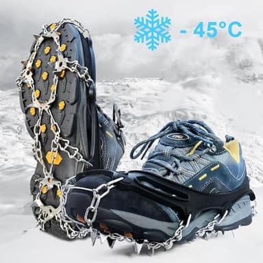 Ice Cleats Traction Snow Grips - 19 Stainless Steel Spikes Crampons for Hiking, Fishing, Walking, Climbing (X-Large) - Image 6