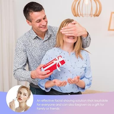 Facial Hair Remover for Women- as Seen on TV Painless Face Shaver -Mini Hair Remover, Electric Razor Shaver Portable Bikini Epilator for Lips, Chin, Armpit, Peach Fuzz, Fingers, Neck, Cheek (White - Image 7