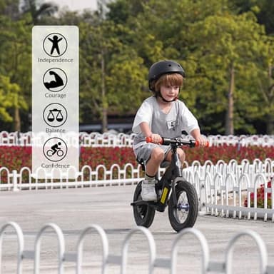 5TH WHEEL K8 Electric Bike for Kids, 250W Electric Balance Bike Ages 3-5 Years Old, Kid Electric Motorcycle with 3 Speed Modes, 12 inch Inflatable Tire and Adjustable Seat - Image 4