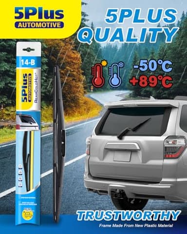 5 PLUS® 14 Inch Rear Wiper Blade Replacement for Subaru Forester 2007-2024 Outback 2005-2019/Honda CRV 2007-2011 Fit 2009-2020 Pilot 2016-2024 Rear Windshield Wiper Mute Original OEM Quality - Image 4