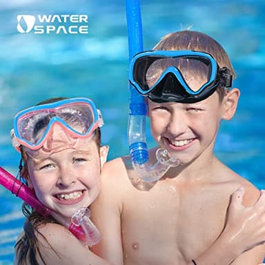 Water Space 2 Packs Swimming Goggles Swim Googles for Kids Toddler Girls Boys Youth 6-14 3-6 4-7, Swimming Goggles with Nose Cover Anti Fog 180°Clear Snorkel Mask No Leak Pool Underwater Goggles - Image 7