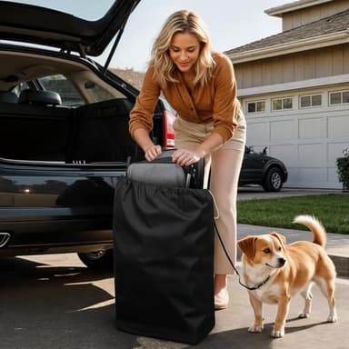 Magshion 3-Wheel Pet Stroller, Foldable Travel Jogger for Small & Medium Dogs & Cats (Up to 33lbs), Lightweight Carrier with Breathable Mesh Cover, Cup Holder & Storage Basket, Gray - Image 4