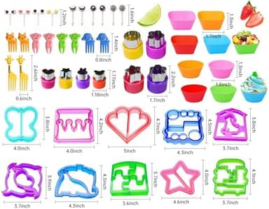 Sandwich Cutters for Kids Bread Vegetable Fruit Cookie Cutter Bento Box Complete Supplies and Accessories and Uncrustable Sealer for Boys and Girls Kids Lunch - Image 6