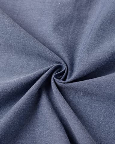 Alimens & Gentle Mens Solid Oxford Shirt Long Sleeve Dress Shirt Work Casual Button Down Shirts with Pocket Navy - Image 7