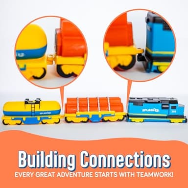 SplashEZ Train Toys for Bath | Mold Free Bath Toys for Kids & Toddlers with No Hole for Water | Train Set Ideal Size for Little Hands | Safe, Durable for Baby Tub Pool Fun for Boys Girls Ages 0 & Up - Image 7