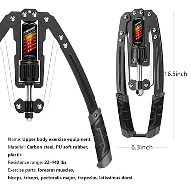 EAST MOUNT Twister Arm Exerciser - Adjustable 22-440lbs Hydraulic Power, Home Chest Expander, Shoulder Muscle Training Fitness Equipment, Arm Enhanced Exercise Strengthener. - Image 7