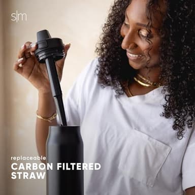 Simple Modern Filtered Water Bottle | Insulated Stainless-Steel Carbon Filter Travel Water Bottles | Reusable for Clean Drinking Water On The Go | 34oz, Sea Glass Sage - Image 2