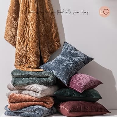 EVERGRACE Luxury Velvet Quilt Queen Size, Ultra Soft Wave Crushed Velvet Bedding Set, Lightweight Quilted Comforter Set for All Season, Oversized Bedspread Coverlet with 2 Shams, Burnt Orange - Image 7