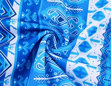 Bathing Suits for Girls Size 3t 4t Toddler Swimsuit Plaid Blue 3D Printed Classic One Piece Swimwear - Image 4