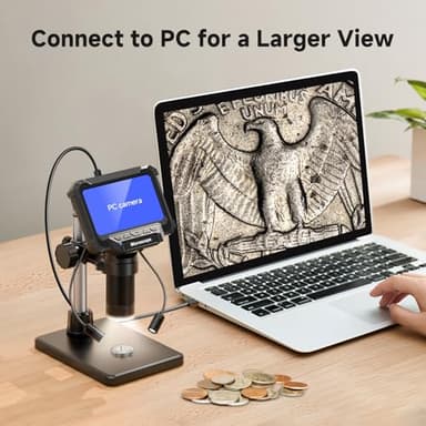 Aikokkl Digital Microscope USB - Professional with 8 Light, High Resolution, for Coin Collecting Circuit Board Inspection - Image 6