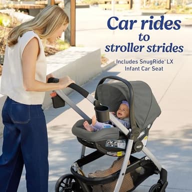 Graco Modes Pramette Travel System | Stroller & Car Seat Combo | 3-in-1 Stroller Modes | Includes Graco SnugRide 35 Infant Car Seat | Ellington - Image 6