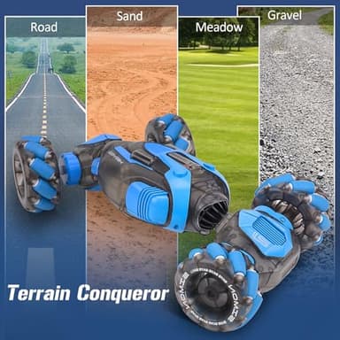 Gesture Sensing RC Stunt Car for Boys, Remote Control Toys for Kids Age 5-7, 6-8, 9 10 11 12+ Years Old Birthday Gifts, 2.4GHz Hand Controlled RC Drift Car with Light & Music, Double-Sided Driving - Image 4