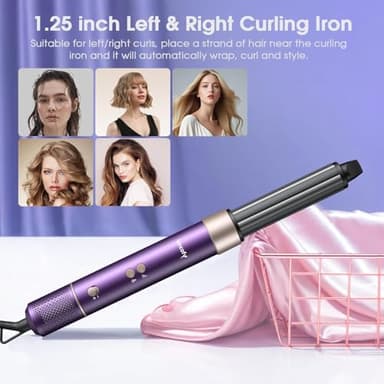 Vincofy 7-in-1 Hair Dryer Brush and Hair Styler Set – Fast Drying, Curling, Straightening & Volumizing – Hot Air Styling Tool with No Heat Damage – for All Hair Types – Lavender - Image 8