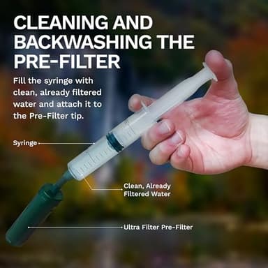Survivor Filter PRO Extender Series - Portable Water Filter Pump with Extra Replacement Filters - Image 6