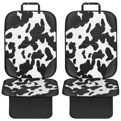 Siivton Car Seat Protector for Child Car Seat,Waterproof Car Seat Cover with Thick Padding, Non-Slip Backing, Protects Fabric & Leather Seats, 2 Mesh Storage Pockets(2 Pack) - Image 1