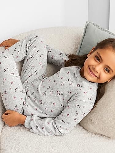Simple Joys by Carter's Little Girls' 4-Piece Sweatshirt Set, Plum/Floral, 5 - Image 4