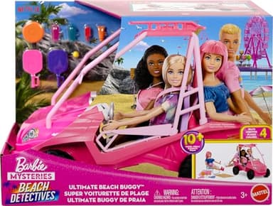 Barbie Mysteries: Beach Detectives Playset with Beach Buggy Toy Car & 10+ Accessories, Including Beach Chair & Towel - Image 6