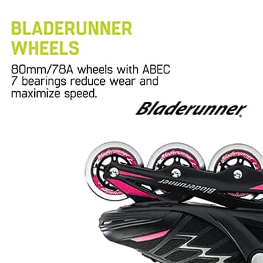 Bladerunner by Rollerblade Advantage Pro XT Women's Adult Fitness Inline Skate, Black and Pink, Inline Skates , 7 - Image 4