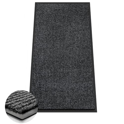 Azadx 2'x4' Indoor Outdoor Door Mat Heavy Duty Front Door Mat Ultra Absorbent Muddy Dirt Resist Welcome Door Mats Non-Slip Backing Entrance Mat for Home Commercial Outdoor Entrance Floor Mat - Image 1