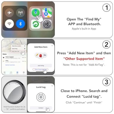 2025 New [Apple MFi Certified] (iOS Only) Air Tracker Tags-4 Pack, Bluetooth Tracker for Apple Find My, Replaceable Battery, Key Finder and Item Locator Smart Tag for Keys, Bags, Luggage, Pets, Wallet - Image 8