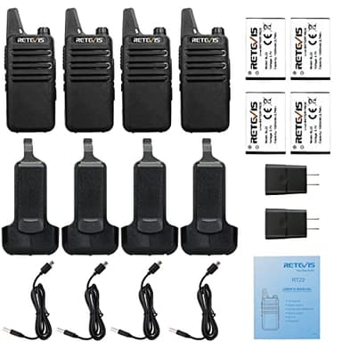 Retevis RT22 Two Way Radio Long Range Rechargeable,Portable 2 Way Radio, USB-C Charging, Handsfree Walkie Talkies for Adults Cruise Hiking Camping(4 Pack) - Image 9