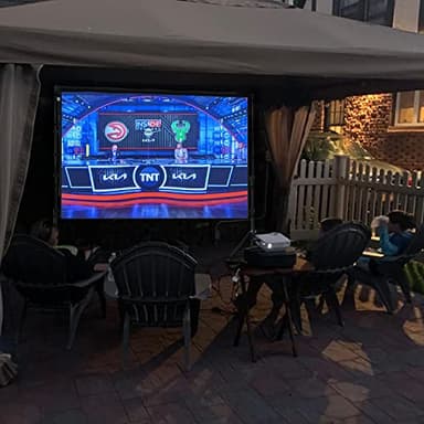 lejiada Projector Screen and Stand, 100'' Upgraded Large Projection Screen Anti Crease with Carry Bag for Party Home Movie Nights, Film Festivals, Business Presentations, Meetings,Outdoor - Image 6