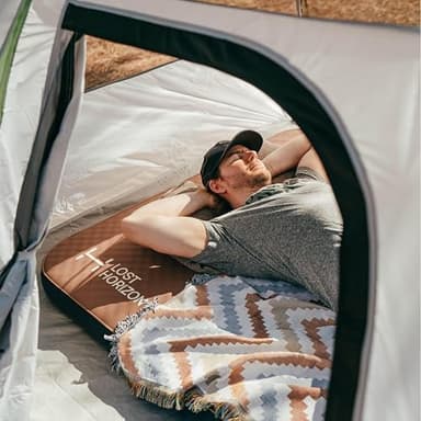 LOSTHORIZON Air & Foam Camping Mattress, Self-Inflating Sleeping Pad, 4.5" Thick, with Pump Sack, Full - Image 4