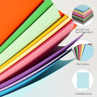 OcePor 168 Sheets Colored Paper 28 Colors, 8.5x11 Construction Paper Assorted Colors, 120gsm/32lb Computer Copy Card Stock for Office, Printing, Card Making, Cricut, Crafts, Scrapbook - Image 5