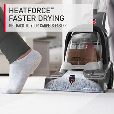 Hoover PowerDash Pet Advanced Compact Carpet Cleaner Machine, Lightweight Carpet Shampooer, Grey, Modern Style, 0.6 Gallon Capacity, Electric, 18.4 Pounds, 17x16x45.5 Inches - Image 4
