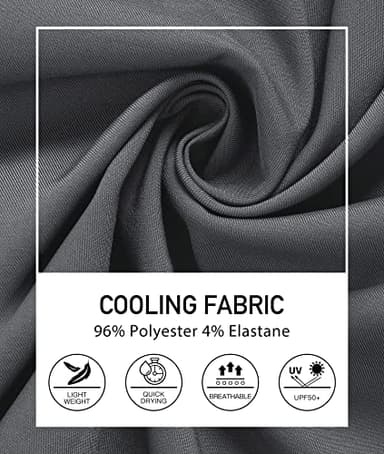 PULI Mens Golf Dress Shorts 7 Inch Inseam Business Casual Stretch Work Hiking Quick Dry Lightweight with Pockets Grey 32 - Image 5