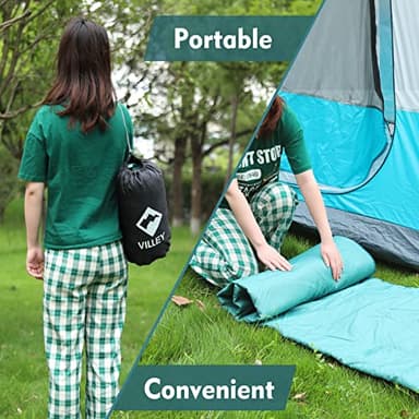 VILLEY Picnic Blanket, 3-Layer Camping Blanket 52"x75", Machine Washable, Water Repellent and Sandproof, Packable and Portable for Camping, Travel, Park, Beach and Indoor Use - Image 4