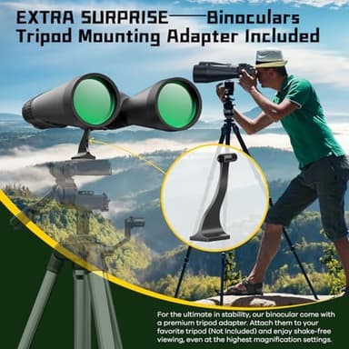 15-35x80 Astronomy Binoculars for Adults, High Powered 35x Zoom HD for Stargazing & Bird Watching, Waterproof Binocular with Tripod Adapter, Ideal Essentials for Cruise Ship, Travel, Camping, Hunting - Image 6