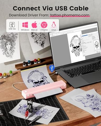 Phomemo Portable Printers Wireless for Travel, M08F Thermal Bluetooth Printer Support for 8.5"x11" US Letter, Small Inkless Printer Compatible with iOS, Android, Laptop for Car, Office, Home - Image 3
