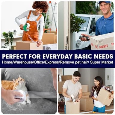 RAZCC Packing Tape, 12 Rolls Clear Heavy Duty Packaging Tape with Dispensers for Packing, Shipping, Moving and Mailing, Thicker Sealing Tape-1.88" x 65 Yards Per Roll, 780 Total Yards - Image 7