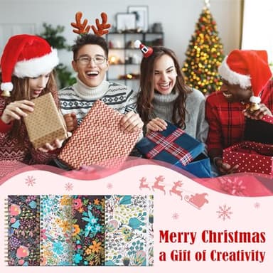 Spiral Notebook, 4 Pack A5 Lined Journal for Women, Hardcover Spiral Journal with 2 Pockets, College Ruled Notebooks, Cute Notebook for Office, School Supplies, Gifts (160 Pages, 6.3" x 8.46") - Image 7